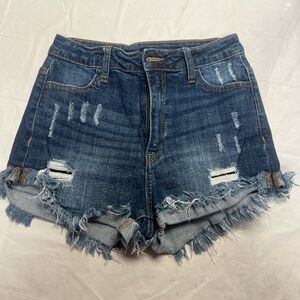 Windsor Blue Distressed Jean Shorts - size S